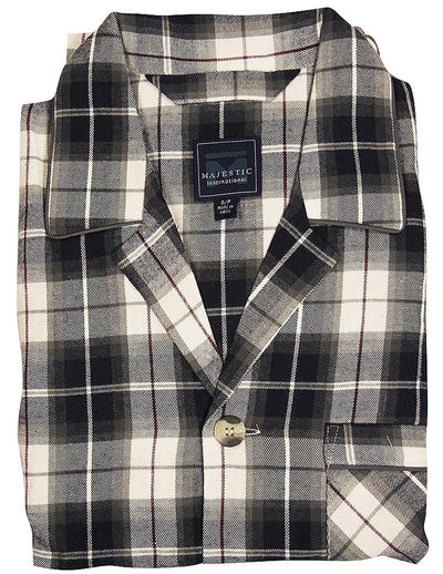 Majestic International - Mens Long Sleeve Flannel Pajamas