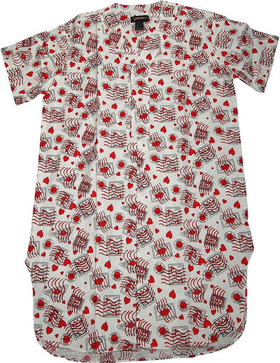 Varsity - Mens Short Sleeve Valentine Broadcloth Nightshirt