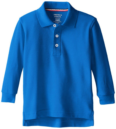 French Toast Boys' Long-Sleeve Pique Polo Shirt