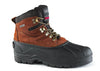 KINGSHOW Mens M0705 Water Resistance Leather Rubber Sole Winter Snow Boots