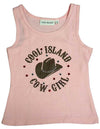 Cool Island Girls Cotton Sleeveless Cowboy Inspired and Stone Jeweled Shirt Top, 9623